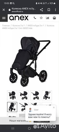 Коляска Anex m/ type 2 в 1