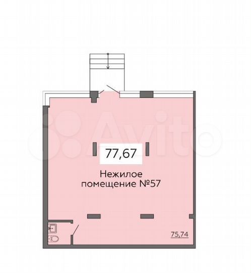 Свободного назначения, 77.67 м²