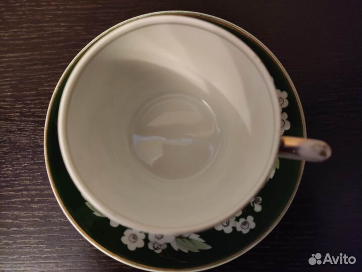 Чайная пара Вербилки, 50е г., на редком крытье