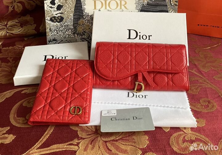 Подарочный набор кошелёк Dior + обложка Dior