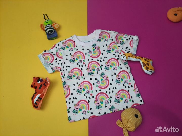 Футболки на девочку пакетом 74 80
