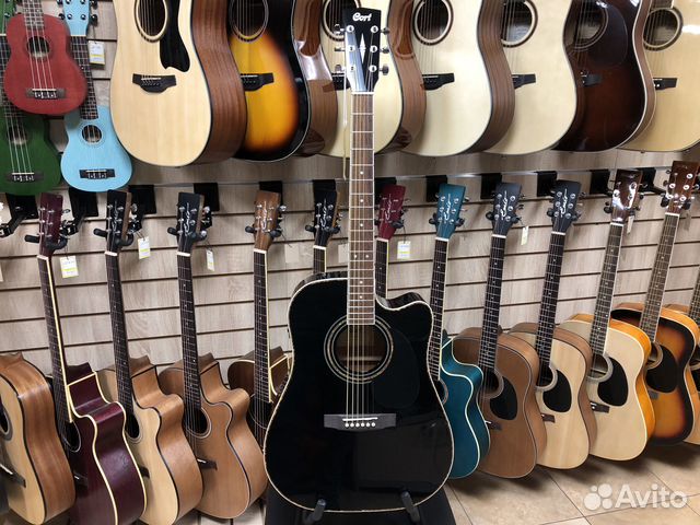 Электроакустическая гитара Cort AD880CE-BK+ чехол