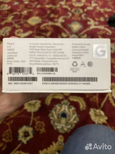 Google Pixel 3, 4/128 ГБ