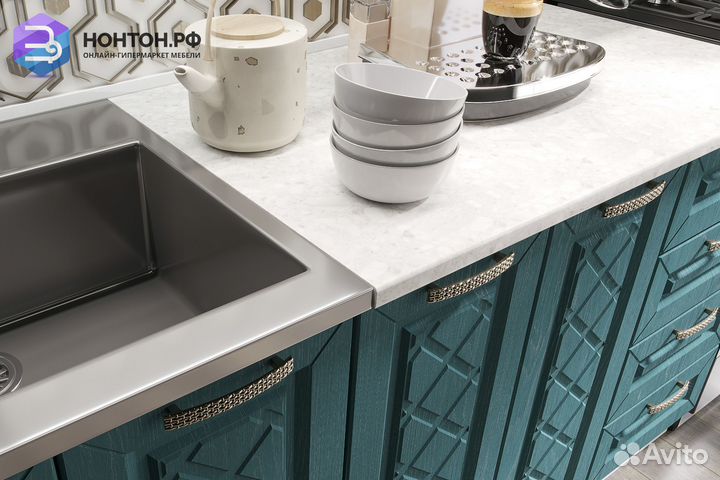 Кухня Агава 1.6 м акация белая / моренга