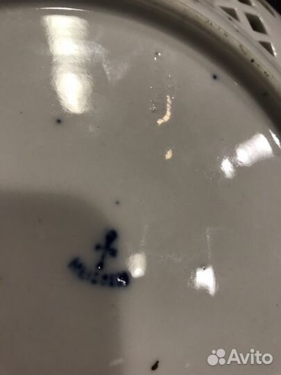 Немецкая старинная тарелка Meissen