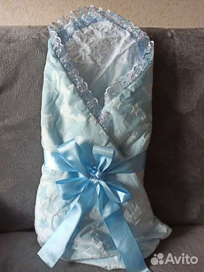 Конверт - одеяло на выписку для мальчика