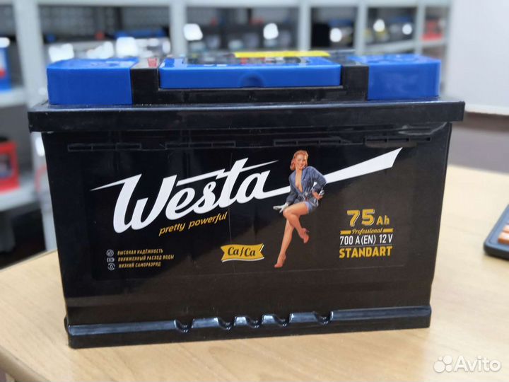Акб Westa black 75ah обратная полярность