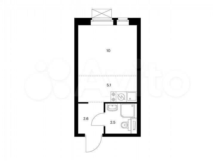 Квартира-студия, 20,2 м², 23/33 эт.