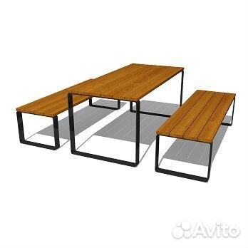 Стол с лавками 136