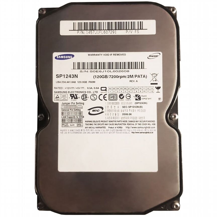 [SP1243N] Жесткий Диск Samsung Sp1223n Sp1243n