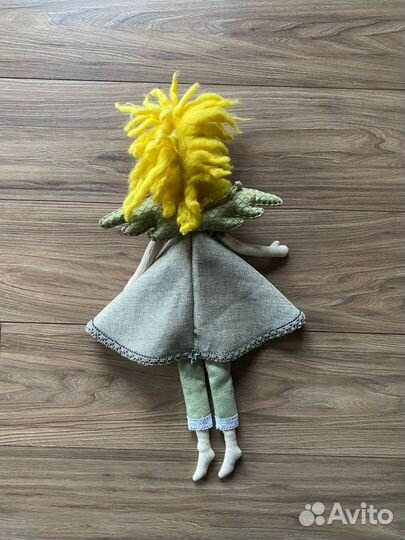 Интерьерная тряпичная кукла Солнечный Ангел нюанс