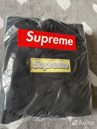 Supreme Bling Box Logo Hooded Sweatshirt Black