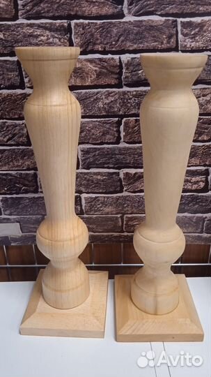 Подсвечник деревянный 34 см