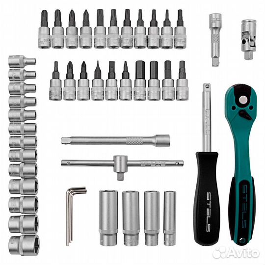 Набор инструмента, 1/4, Cr-V, S2, усиленный кейс