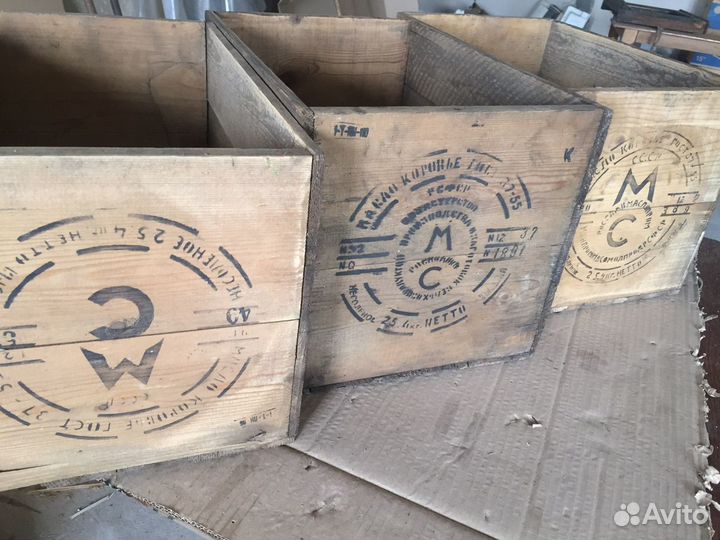 Старинные ящики от масла. СССР. Винтаж