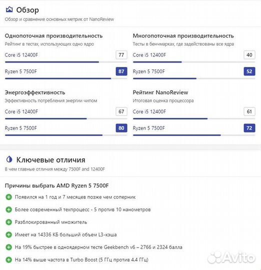 Новый игровой компьютер 7500F/32Gb-DDR5/1Tb/5700XT