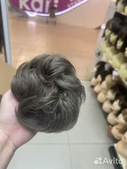 Резинка с натуральными волосами