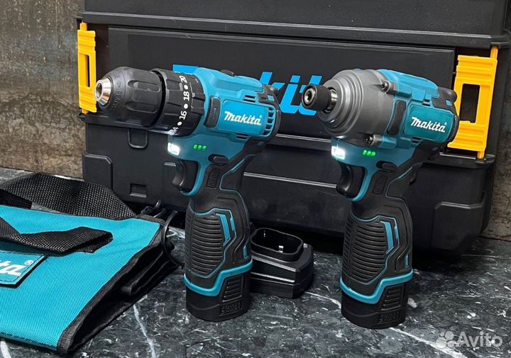 Шуруповерт+импакт Makita 2в1 бесщеточный