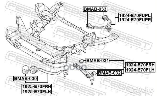 С-б.зад.ниж.рычага гидравлический BMW X5 E70 20