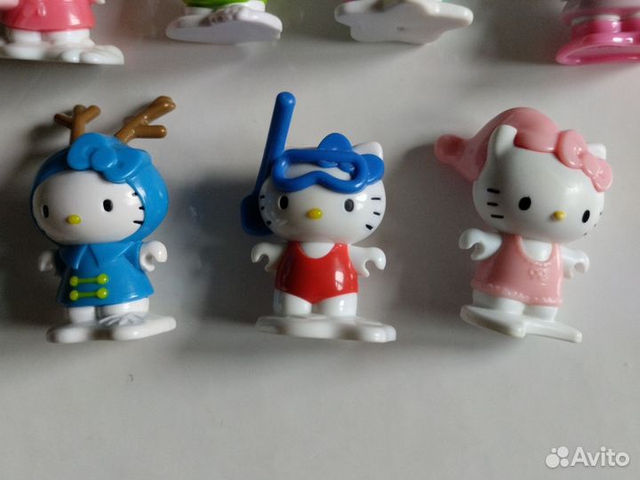Hello kitty 7 штук фигурки коллекционные