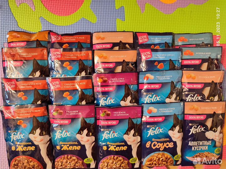 Влажный корм для кошек феликс