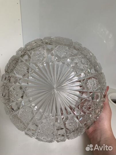 Ваза-салатник хрустальная