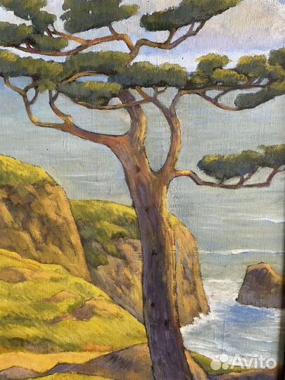 Картина маслом на холсте пейзаж маяк