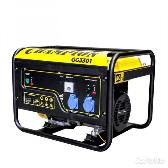 Генератор бензиновый 3 квт champion GG3301
