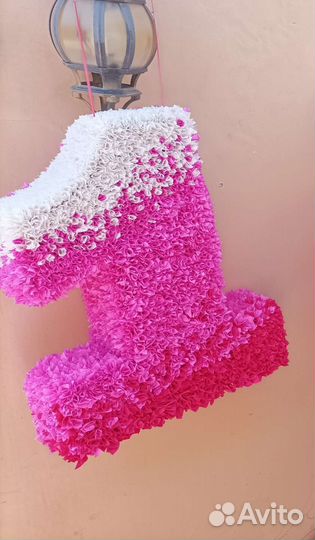 Цифра 1 на годик девочке