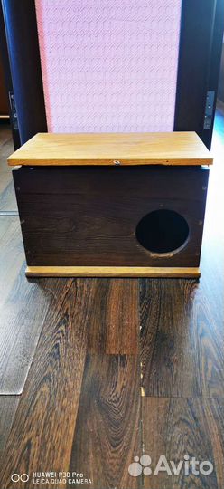 Деревянный домик из ясеня -для декорот/кроля