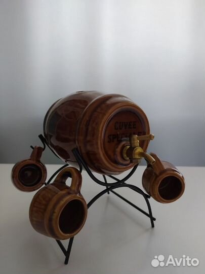 Бочонок с кружками.Керамика.СССР