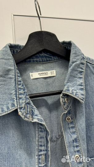 Джинсовая рубашка mango размер м