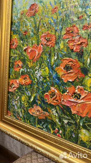 Картина Маки холст масло