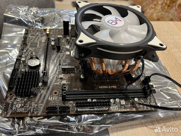 Материнская плата с процессором AM4 ryzen 5 5500