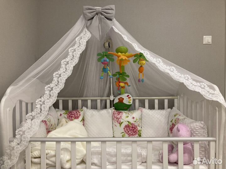Балдахин + держатель на детскую кроватку