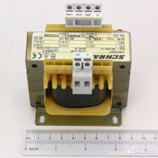 Трансформатор 220/24v schrack LP 602006T 63VA