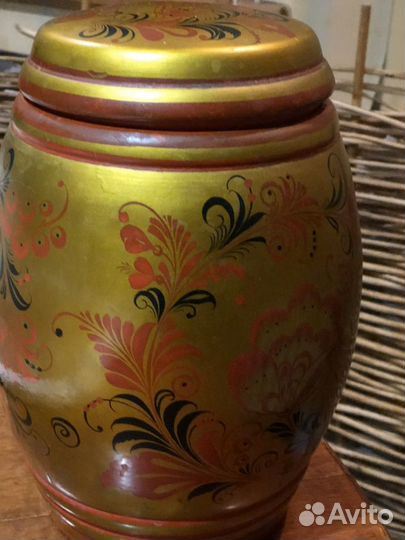 Бочонок хохлома винтаж 70-е годы