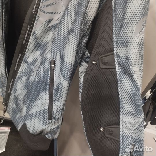 Мототолстовка DF urban grey polygon с защитой