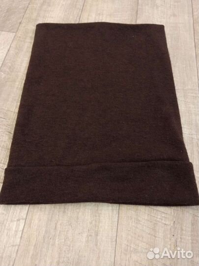 Шарф-труба, снуд тёмно-коричневый, шоколадный