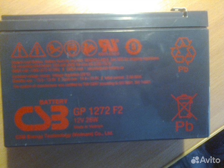 Аккумуляторы для ибп CSB GP-1272.12V 7.2Ah; APC