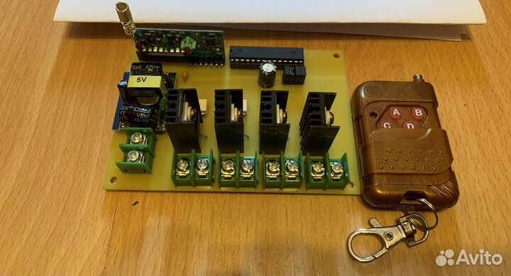 Модуль ду на симисторах,4 канала,315мгц,220в