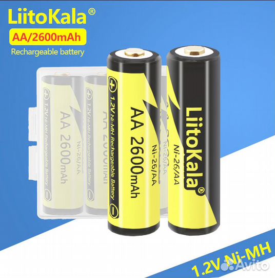 Аккумуляторы Liitokala 2600 мАч, 1,2v AA, новинка
