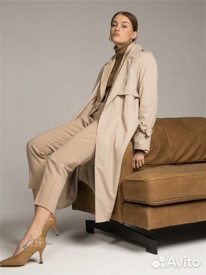 Тренчкот размер m бежевый