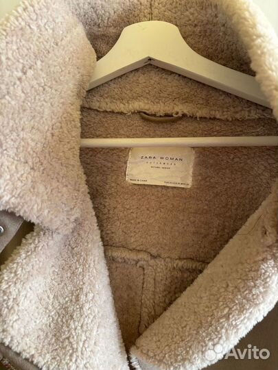 Дубленка женская zara 44 46