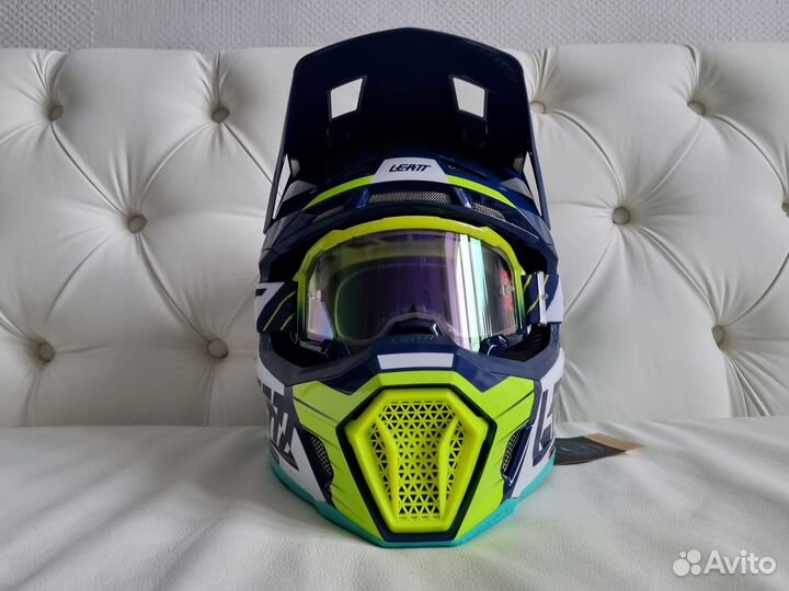 Kit Маска + Шлем Helmet Leatt Moto 7.5 V23 Blue