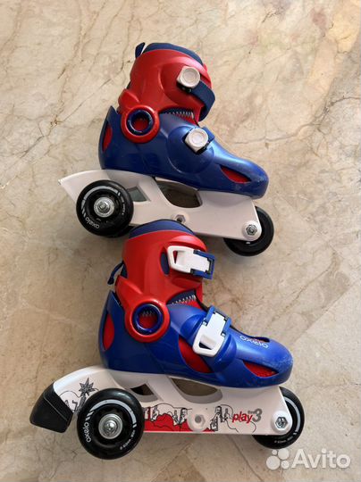 Ролики раздвижные детские decatlon 26-28
