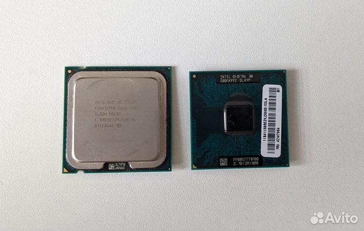 Процессоры Intel Pentium E2160 и Core 2 Duo T8100