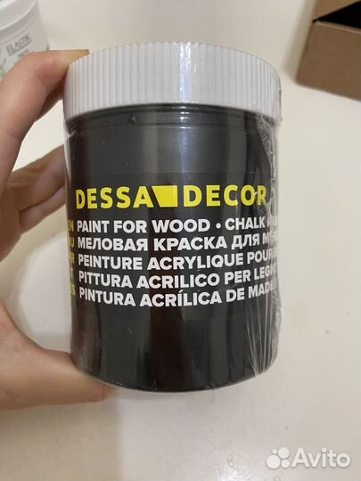 Меловая краска для мебели и дерева черная