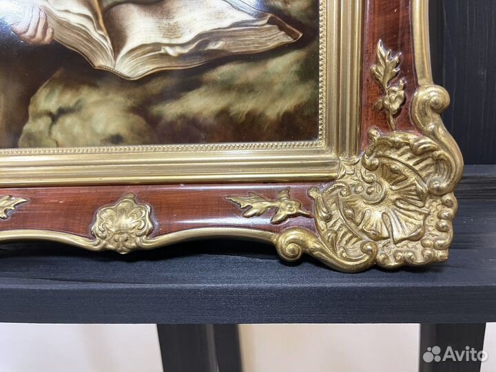 Винтажная фарфоровая картина 