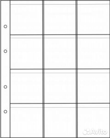 Лист для монет на 35, 24, 20, 12 ячеек. Доставка
